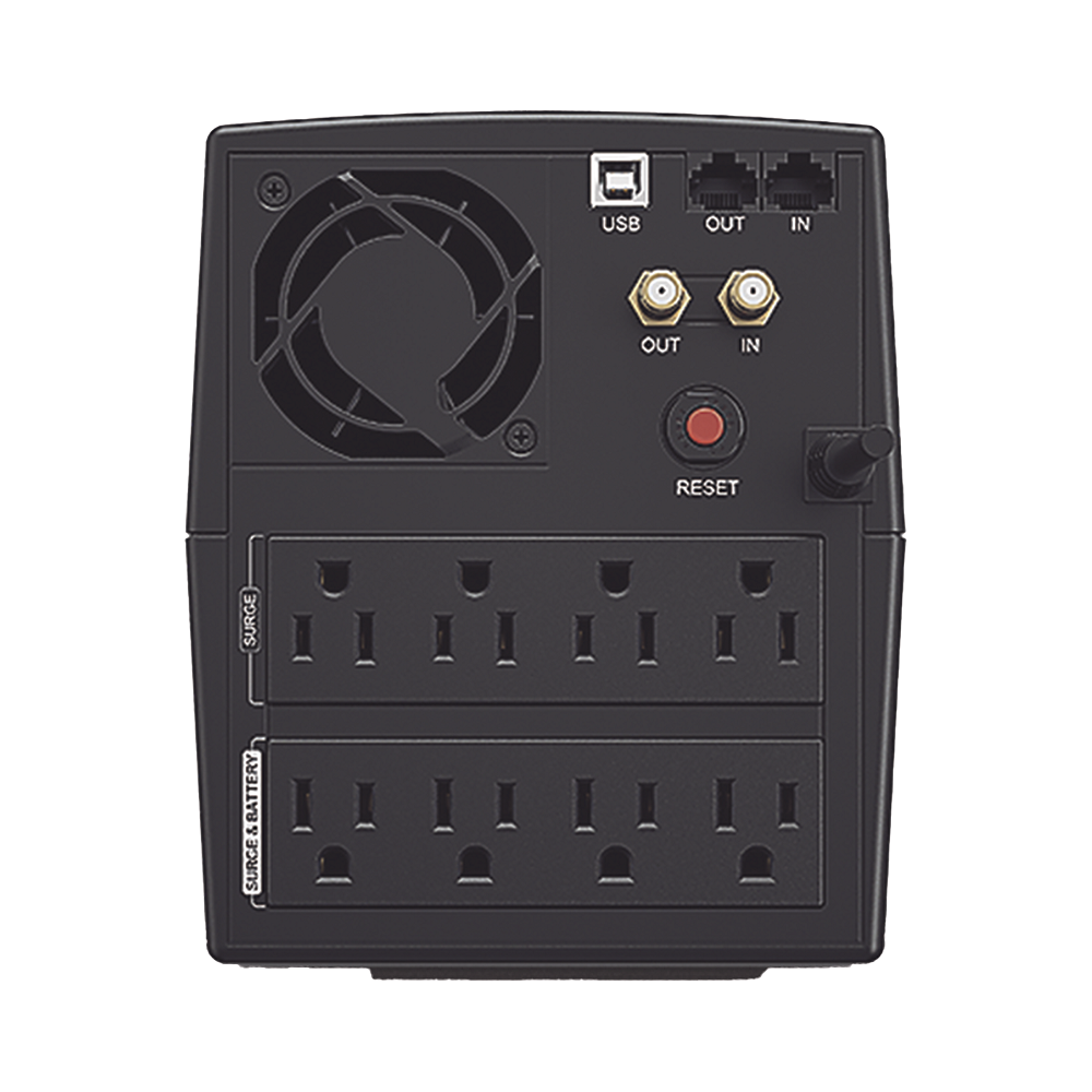 UPS DE 1500 VA/900 W, TOPOLOGÍA LÍNEA INTERACTIVA, ENTRADA 120 VCA NEMA 5-15P, Y 8 SALIDAS NEMA 5-15R, CON REGULADOR DE VOLTAJE (AVR)-Energía-CYBERPOWER-Bsai Seguridad & Controles