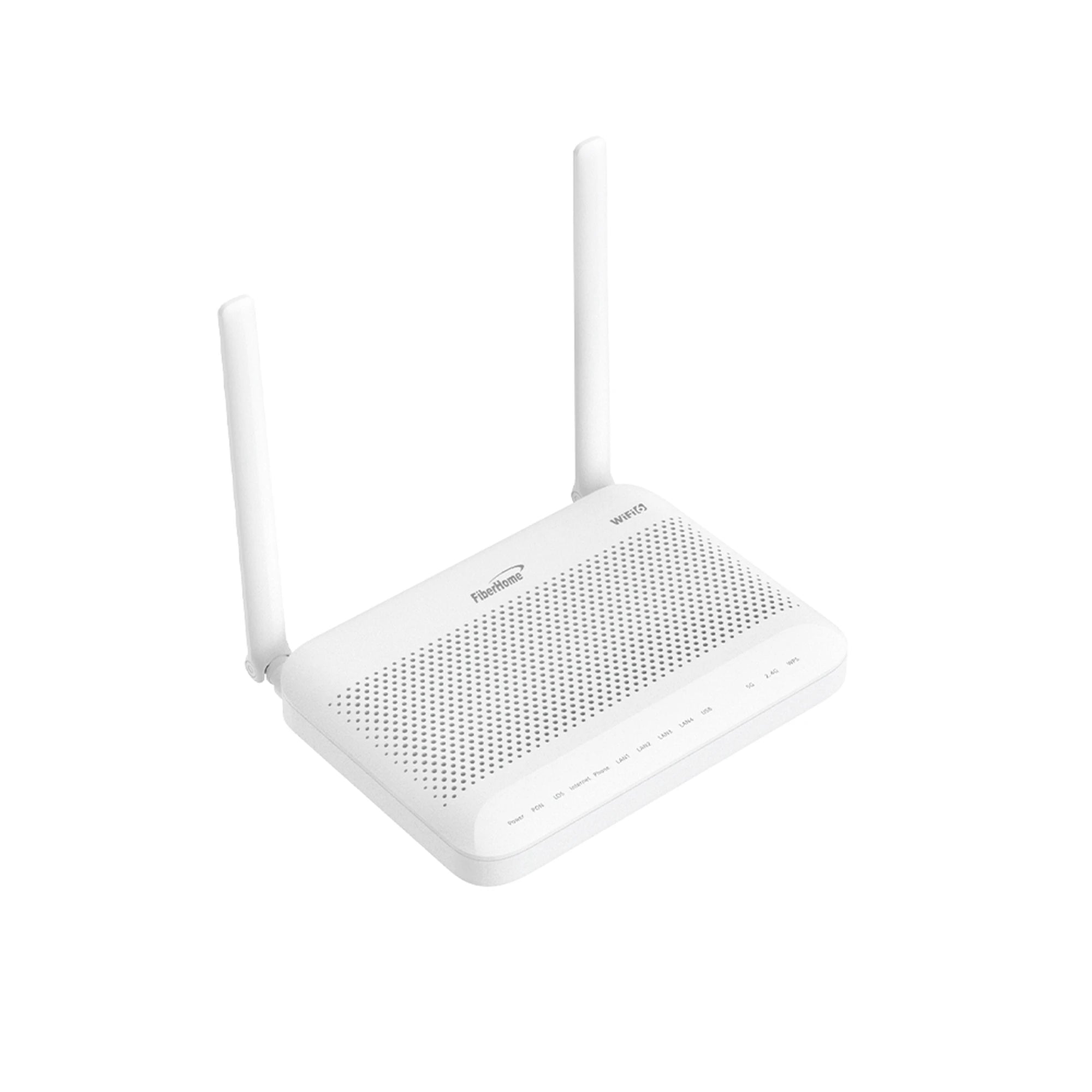 ONU GPON WIFI 2.4/5 GHZ MIMO 2X2, 4 PUERTOS GIGABIT + 1 POTS + USB, CONECTOR SC/UPC-Redes FTTH/PON-FIBERHOME-HG6543D-Bsai Seguridad & Controles