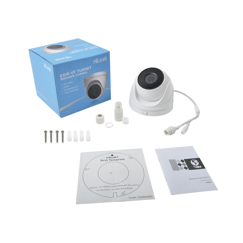 TURRET IP 4 MEGAPIXEL / LENTE MOTORIZADO 2.8 - 12 MM / 30 MTS IR EXIR / POE / EXTERIOR IP67 / WDR 120DB / MICRO SD / H.265+ / ONVIF-Cámaras IP-HILOOK BY HIKVISION-Bsai Seguridad & Controles