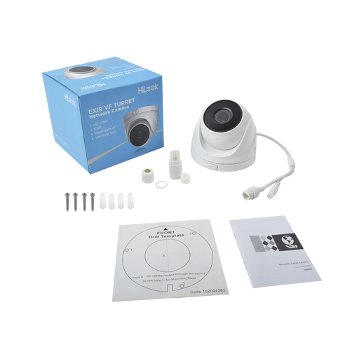 TURRET IP 4 MEGAPIXEL / LENTE MOTORIZADO 2.8 - 12 MM / 30 MTS IR EXIR / POE / EXTERIOR IP67 / WDR 120DB / MICRO SD / H.265+ / ONVIF-Cámaras IP-HiLook by HIKVISION-IPC-T641H-Z(C)-Bsai Seguridad & Controles