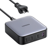CARGADOR DE ESCRITORIO DE 100W / 4 PUERTOS DE CARGA RÁPIDA / 3 USB-C / 1 USB-A / TECNOLOGÍA GAN II +SIC / POWER DELIVERY 3.0 / QUICK CHARGE 4.0 / CHIP CONFIABLE Y CARGA INTELIGENTE / OPTIMIZA LA EXPERIENCIA DE CARGA-Accesorios Generales-UGREEN-Bsai Seguridad & Controles