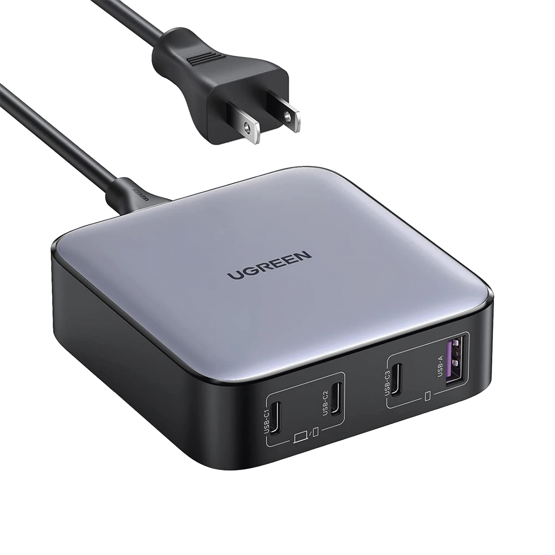 CARGADOR DE ESCRITORIO DE 100W / 4 PUERTOS DE CARGA RÁPIDA / 3 USB-C / 1 USB-A / TECNOLOGÍA GAN II +SIC / POWER DELIVERY 3.0 / QUICK CHARGE 4.0 / CHIP CONFIABLE Y CARGA INTELIGENTE / OPTIMIZA LA EXPERIENCIA DE CARGA-Accesorios Generales-UGREEN-Bsai Seguridad & Controles