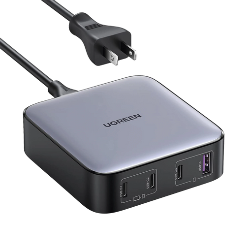 CARGADOR DE ESCRITORIO DE 100W / 4 PUERTOS DE CARGA RÁPIDA / 3 USB-C / 1 USB-A / TECNOLOGÍA GAN II +SIC / POWER DELIVERY 3.0 / QUICK CHARGE 4.0 / CHIP CONFIABLE Y CARGA INTELIGENTE / OPTIMIZA LA EXPERIENCIA DE CARGA-Accesorios Generales-UGREEN-90736-Bsai Seguridad & Controles