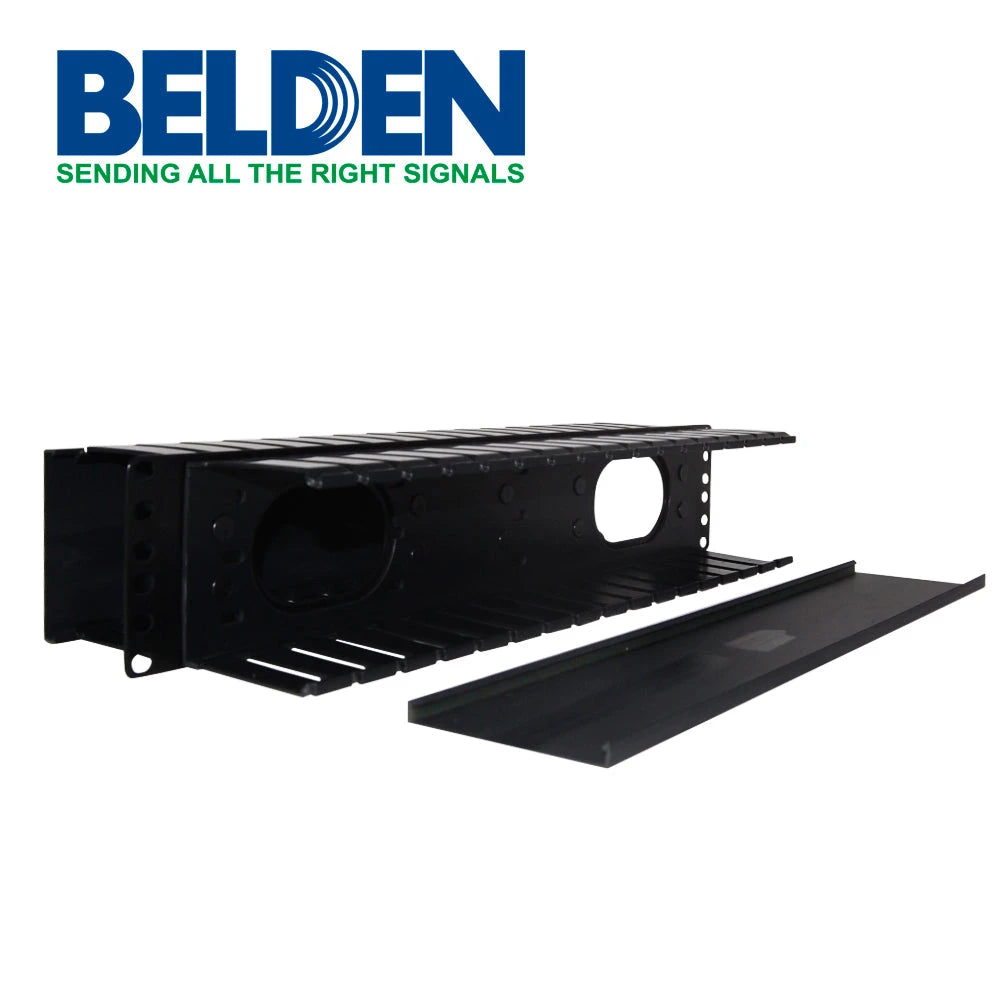 ORGANIZADOR HORIZONTAL BELDEN 9512-1902-FR 2 UR ADMINISTRACION FRONTAL Y POSTERIOR CON TAPA NEGRO-Racks y Gabinetes-BELDEN-Bsai Seguridad & Controles