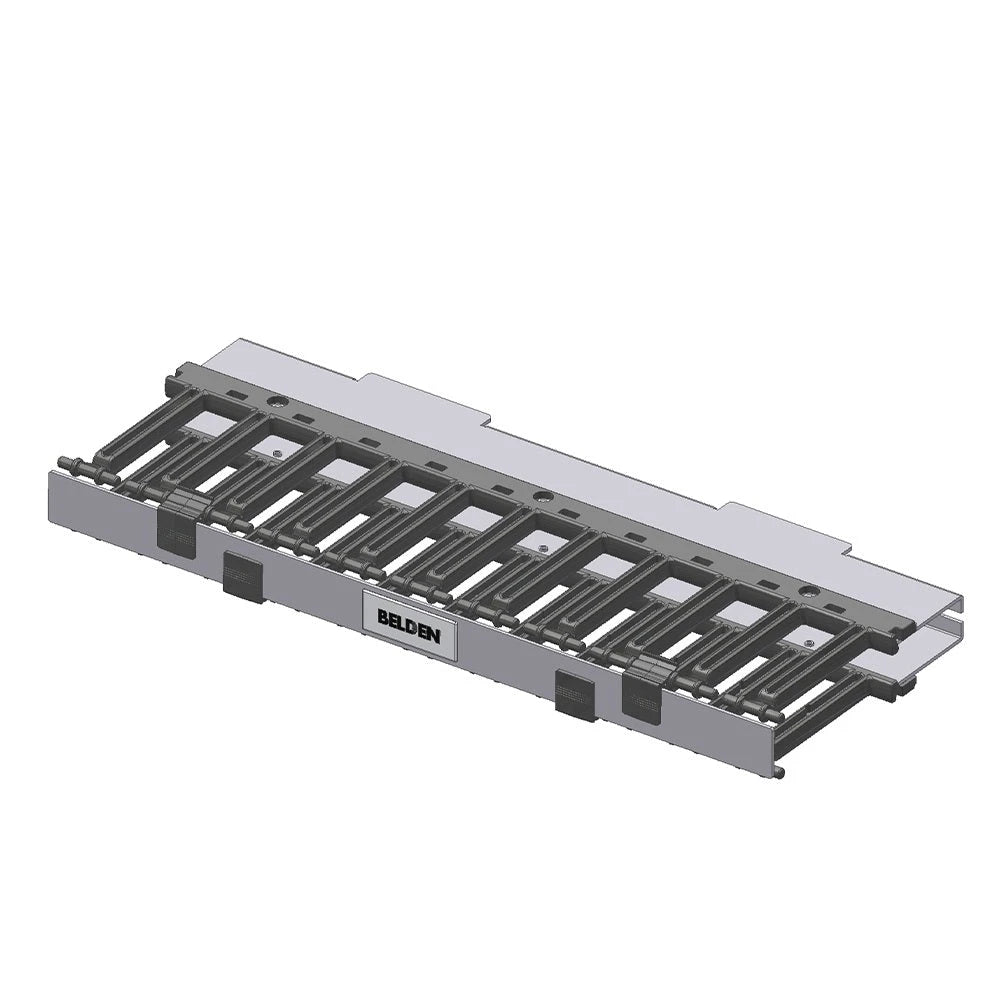 ORGANIZADOR HORIZONTAL BELDEN BHH191UR 1UR DEDOS MOLDEADOS DE ACERO Y PLASTICO NEGRO-Racks y Gabinetes-BELDEN-Bsai Seguridad & Controles