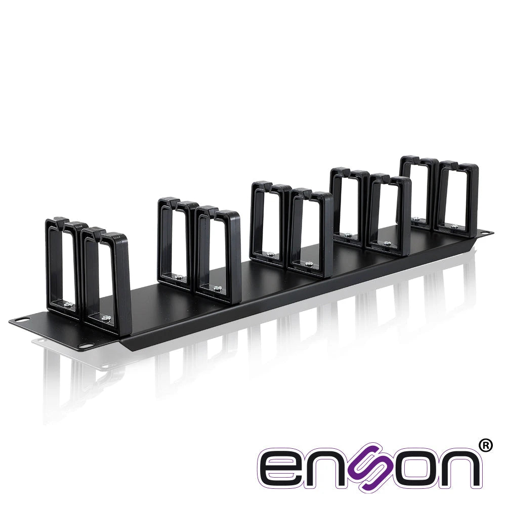 ORGANIZADOR HORIZONTAL FRONTAL PARA RACK ENSON ENS-CMR24 2UR CON PEINES DE POLICARBONATO PARA MAYOR PROTECCION Y MEJOR ACCESO CUMPLE CON NORMA EIA-Racks y Gabinetes-ENSON-Bsai Seguridad & Controles