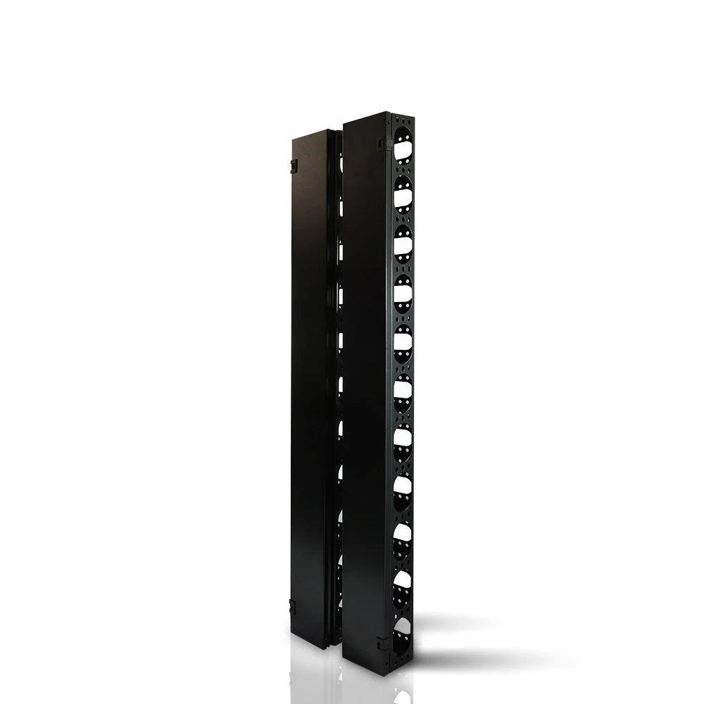 ORGANIZADOR VERTICAL ENSON ENS-VM25U PARA RACK DE 25UR CON VENTANAS DE ACCESO DE CABLEADO FABRICADO EN METAL TAPA REMOVIBLE PARA MEJOR ACCESO-Racks y Gabinetes-ENSON-Bsai Seguridad & Controles
