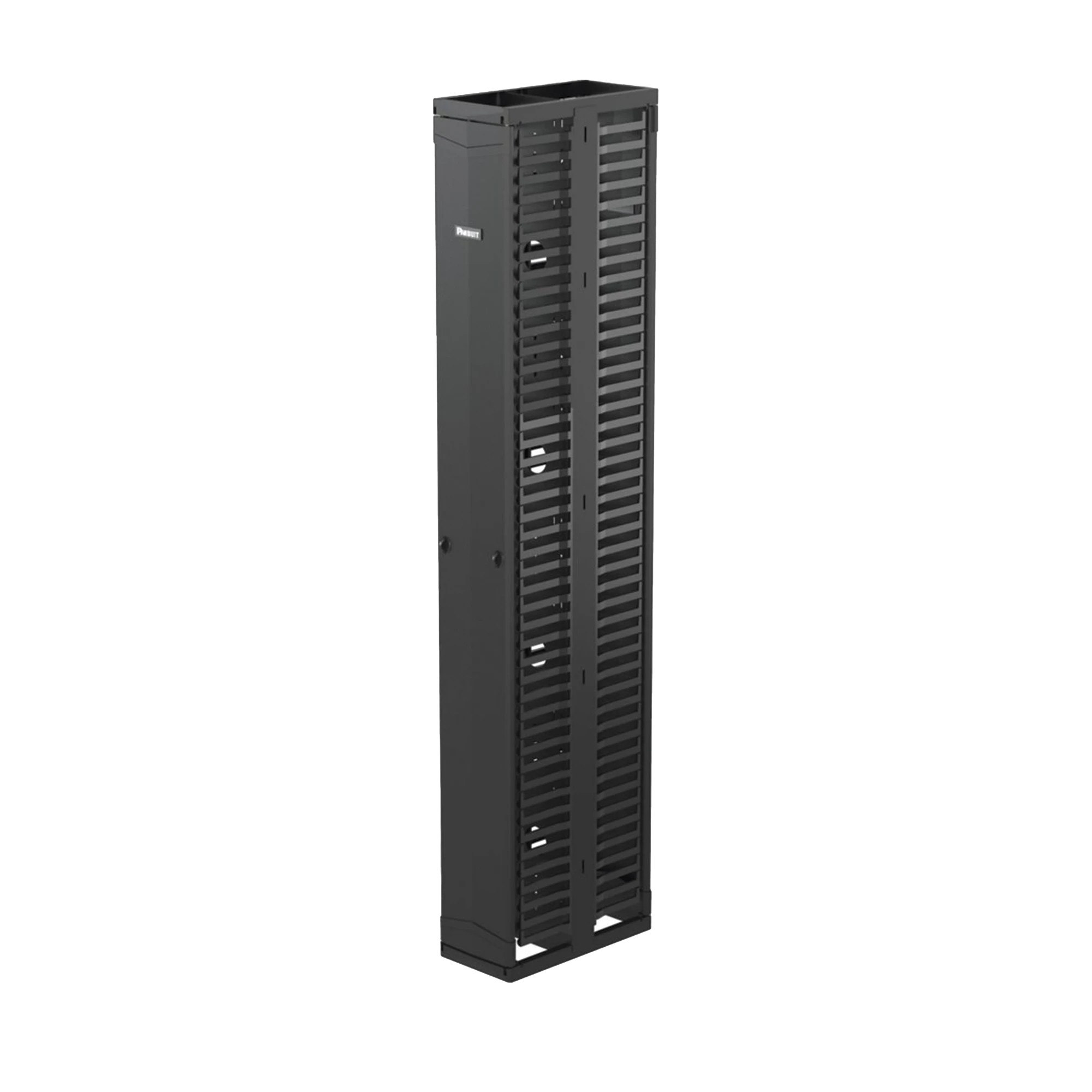 ORGANIZADOR VERTICAL PATCHRUNNER™, DOBLE (FRONTAL Y POSTERIOR), PARA RACK ABIERTO DE 45 UNIDADES, 10IN DE ANCHO, COLOR NEGRO-Racks y Gabinetes-PANDUIT-Bsai Seguridad & Controles