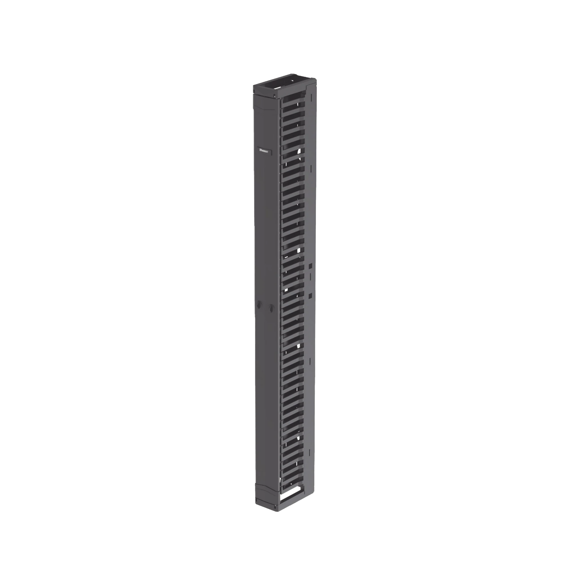 ORGANIZADOR VERTICAL PATCHRUNNER™, SENCILLO (SOLO FRONTAL), PARA RACK ABIERTO DE 45 UNIDADES, 6 IN DE ANCHO, COLOR NEGRO-Racks y Gabinetes-PANDUIT-PR2VFD06-Bsai Seguridad & Controles