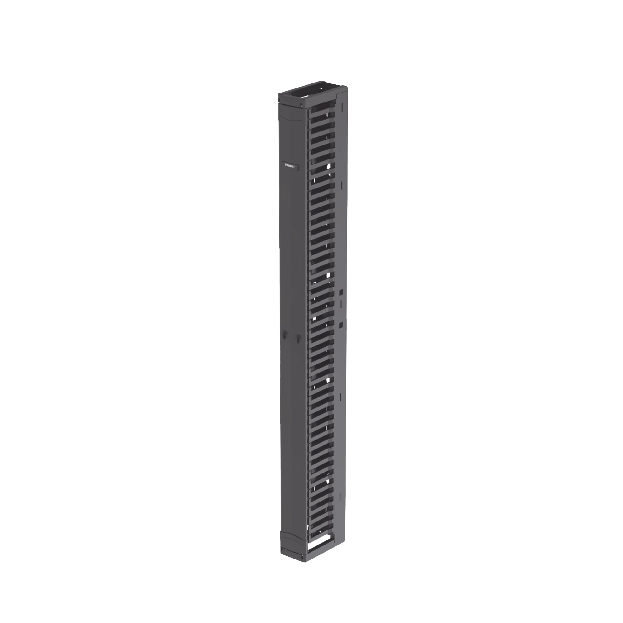 ORGANIZADOR VERTICAL PATCHRUNNER™, SENCILLO (SOLO FRONTAL), PARA RACK ABIERTO DE 45 UNIDADES, 6 IN DE ANCHO, COLOR NEGRO-Racks y Gabinetes-PANDUIT-PR2VFD06-Bsai Seguridad & Controles
