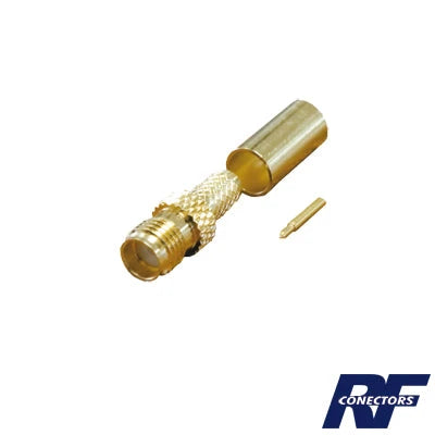 CONECTOR SMA HEMBRA INVERSO DE ANILLO PLEGABLE PARA CABLE RG-58/U, ORO/ ORO TEFLÓN.-Conectores-RF INDUSTRIES,LTD-Bsai Seguridad & Controles
