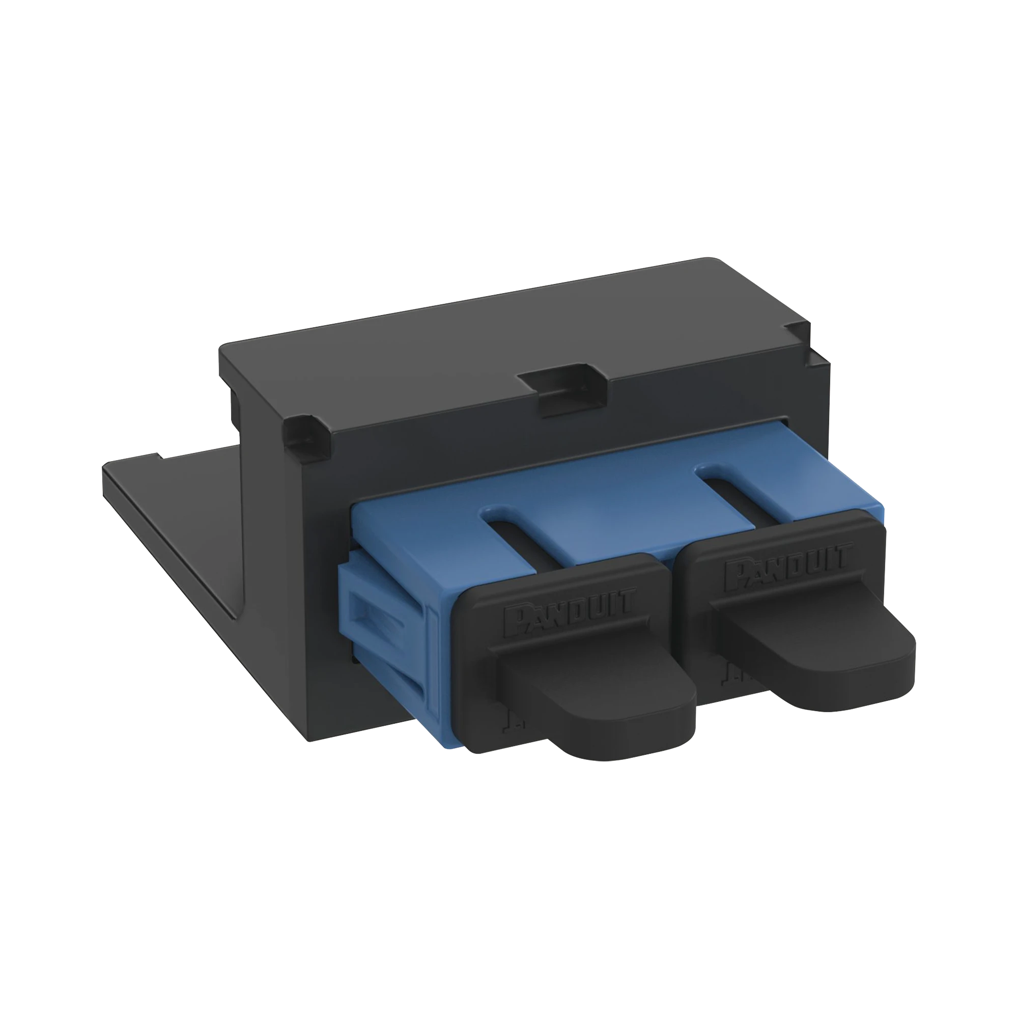 MÓDULO ACOPLADOR SC DUPLEX, PARA FIBRA ÓPTICA MONOMODO OS1/OS2, TIPO MINI-COM, COLOR AZUL-Redes FTTH/PON-PANDUIT-Bsai Seguridad & Controles