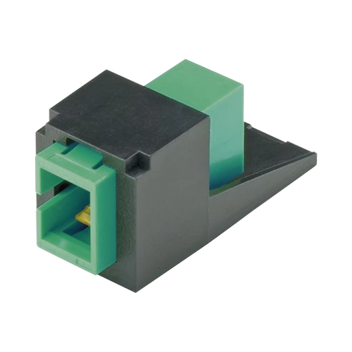 MÓDULO ACOPLADOR SC/APC SIMPLEX, PARA FIBRA ÓPTICA MONOMODO OS1/OS2, TIPO MINI-COM, COLOR NEGRO-Redes FTTH/PON-PANDUIT-Bsai Seguridad & Controles