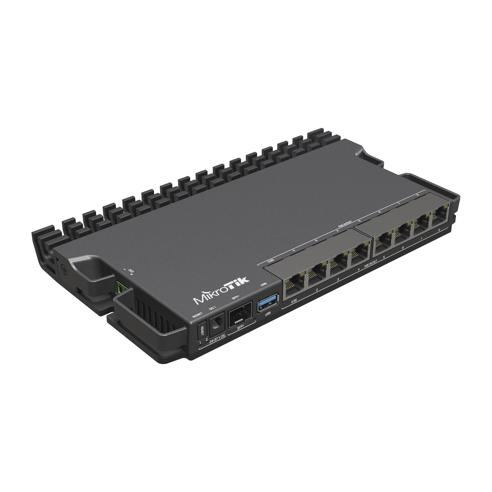 RB5009UPR+S+IN 8 PUERTOS POE IN/OUT, 1 SFP+, SOLO ROUTEROS V7-Networking-MIKROTIK-Bsai Seguridad & Controles