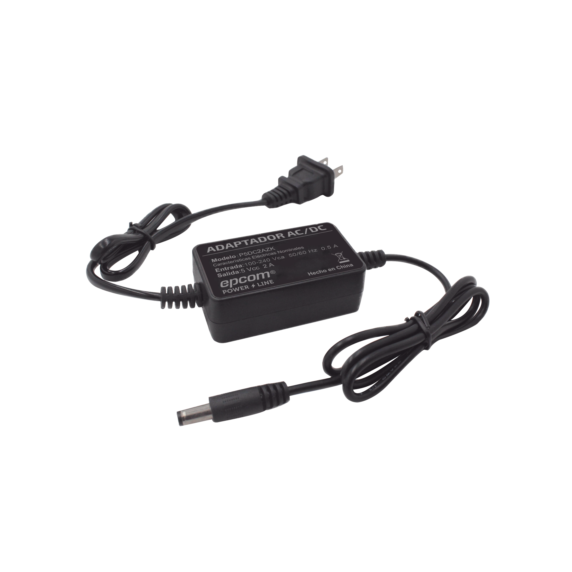 ADAPTADOR 5 VCC / 2A / UL / VOLTAJE DE ENTRADA DE 100-240 VCA / PARA USO, SOLO EN LECTORES BIOMÉTRICOS DE 5 VCC DE LA MARCA ZK