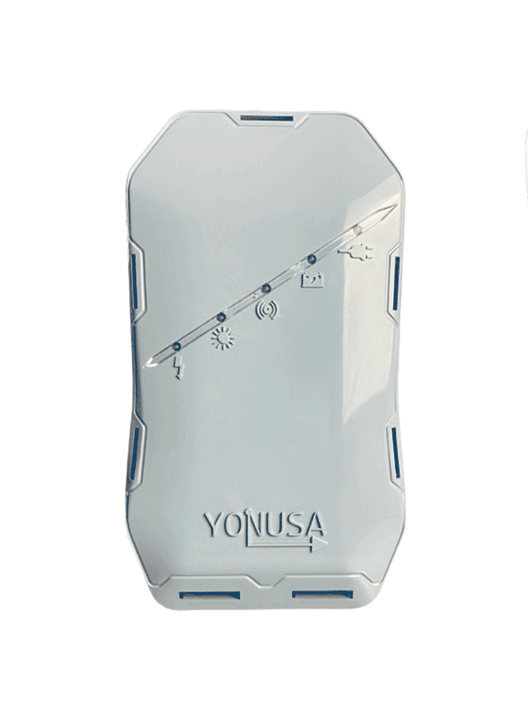 YONUSA EYHS1BAT ENERGIZADOR DE NUEVA GENERACIÓN PARA SOLUCIÓN DE CERCO ELÉCTRICO. CUBRE 500 METROS LINEALES O 100 METROS EN 5 LÍNEAS Y BATERÍA DE RESPALDO DE 12VDC A 4.5 AH #BFLASH-Energizadores-YONUSA-Bsai Seguridad & Controles