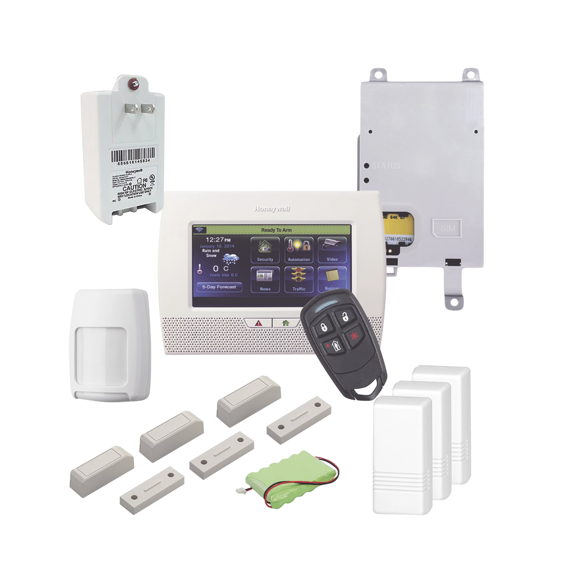 PANEL DE ALARMA INALAMBRICO CON PANTALLA TOUCH EN ESPAÑOL CON GSM-Paneles de Alarma-HONEYWELL HOME RESIDEO-Bsai Seguridad & Controles