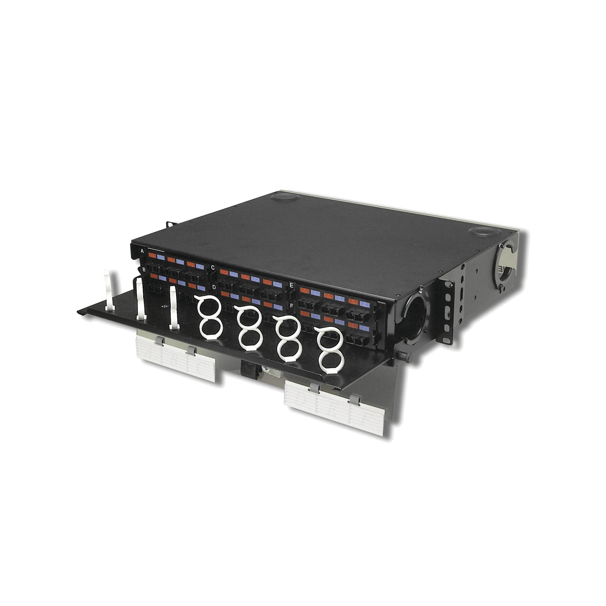 PANEL DE CONEXIÓN DE FIBRA ÓPTICA (RIC3) PARA RACK DE 19IN, ACEPTA 6 PLACAS QUICK PACK, HASTA 144 FIBRAS, 2 UR-Distribuidores de Fibra Optica-SIEMON-Bsai Seguridad & Controles