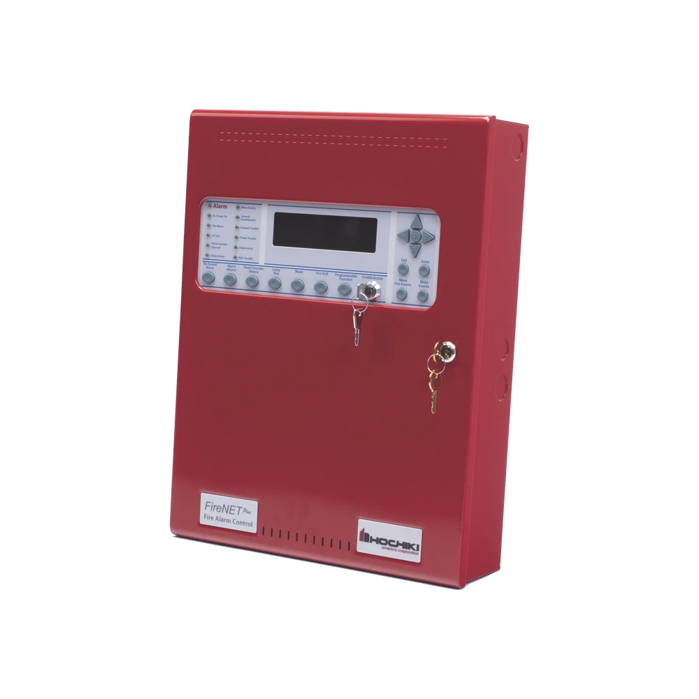 PANEL DE DETECCIÓN DE INCENDIO, ANÁLOGO DIRECCIONABLE, 127 PUNTOS, EXPANDIBLE, GABINETE ROJO, NUEVO DISEÑO-Paneles de Incendio-HOCHIKI-Bsai Seguridad & Controles