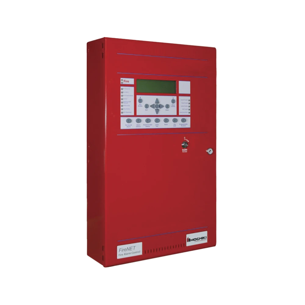 PANEL DE DETECCIÓN INCENDIO, ANÁLOGO DIRECCIONABLE, 254 PUNTOS, EXPANDIBLE, GABINETE ROJO-Paneles de Incendio-HOCHIKI-Bsai Seguridad & Controles