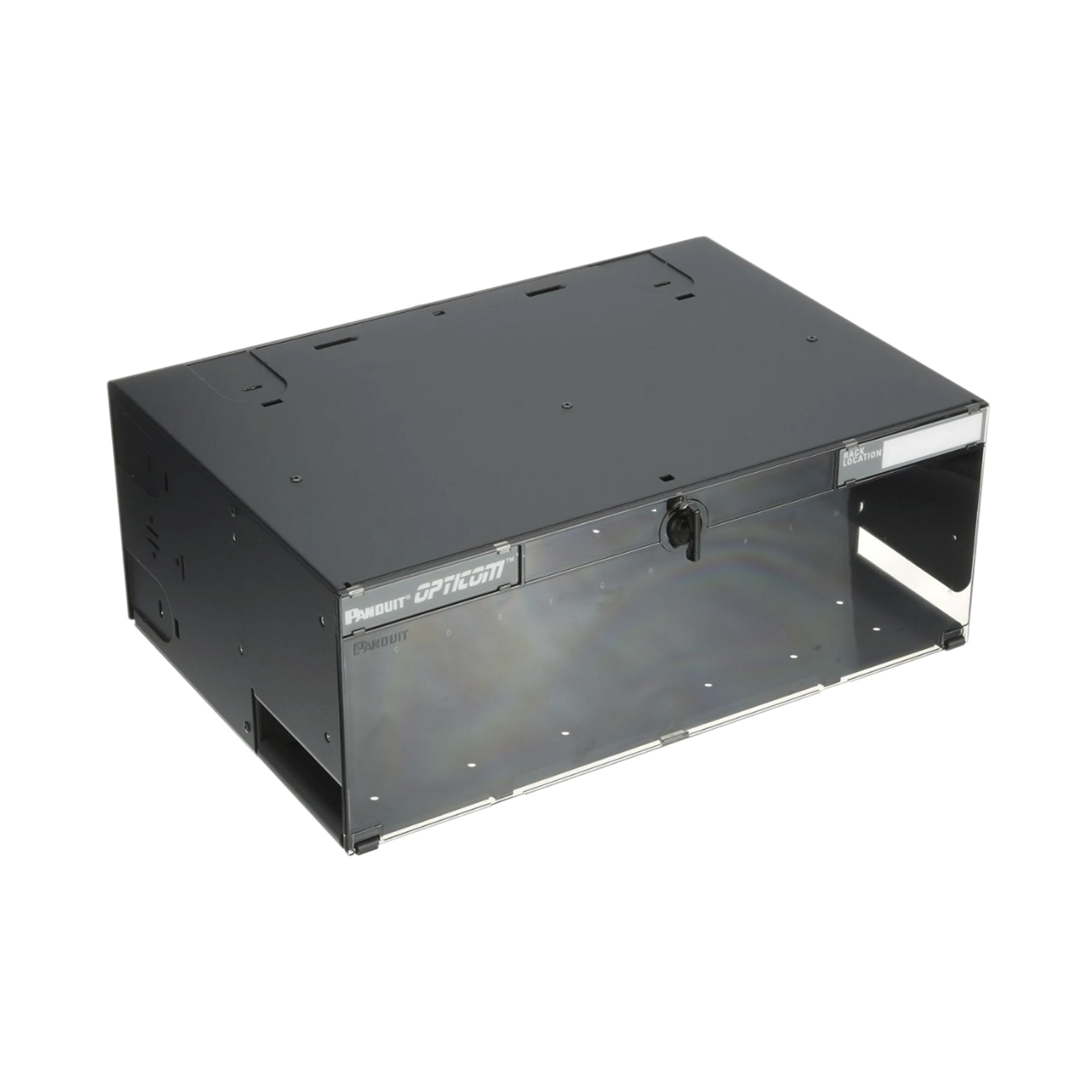 PANEL DE DISTRIBUCIÓN DE FIBRA ÓPTICA, ACEPTA 12 PLACAS FAP O FMP, BANDEJA DESLIZABLE E INCLINABLE HACIA ABAJO, HASTA 288 FIBRAS, COLOR NEGRO, 4UR-Distribuidores de Fibra Optica-PANDUIT-Bsai Seguridad & Controles