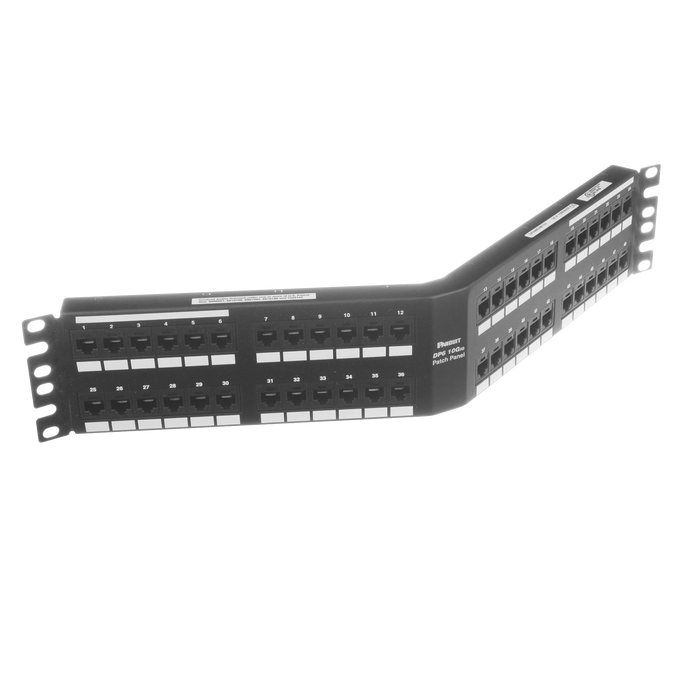 PANEL DE PARCHEO DE IMPACTO (110), ANGULADO, CATEGORÍA 6A, DE 48 PUERTOS, 2UR-Patch Panels-PANDUIT-Bsai Seguridad & Controles