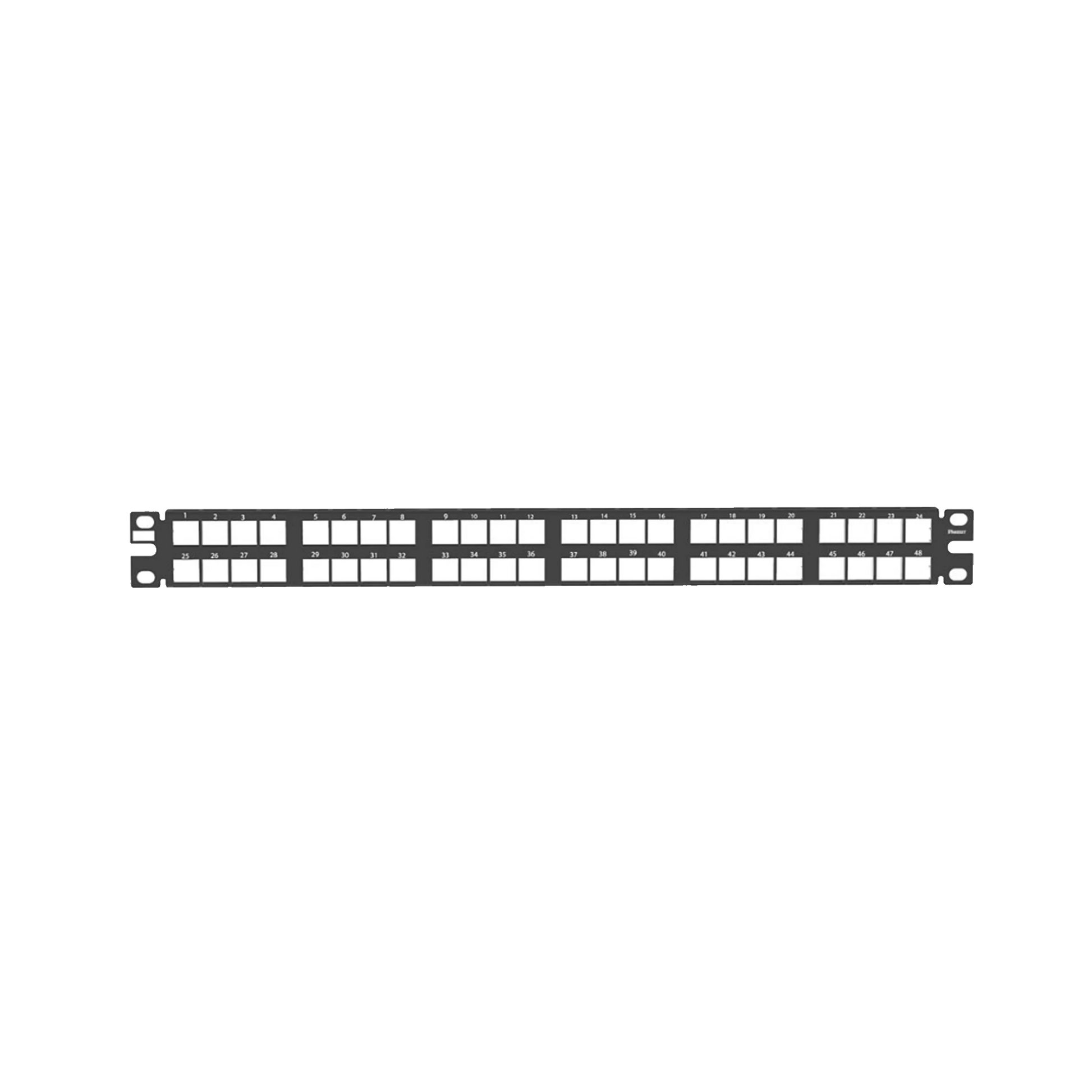 PANEL DE PARCHEO MODULAR DE ALTA DENSIDAD, KEYSTONE (SIN CONECTORES), IDENTIFICACIÓN CON ETIQUETA ADHESIVA, DE 48 PUERTOS EN 1 UR-Patch Panels-PANDUIT-Bsai Seguridad & Controles