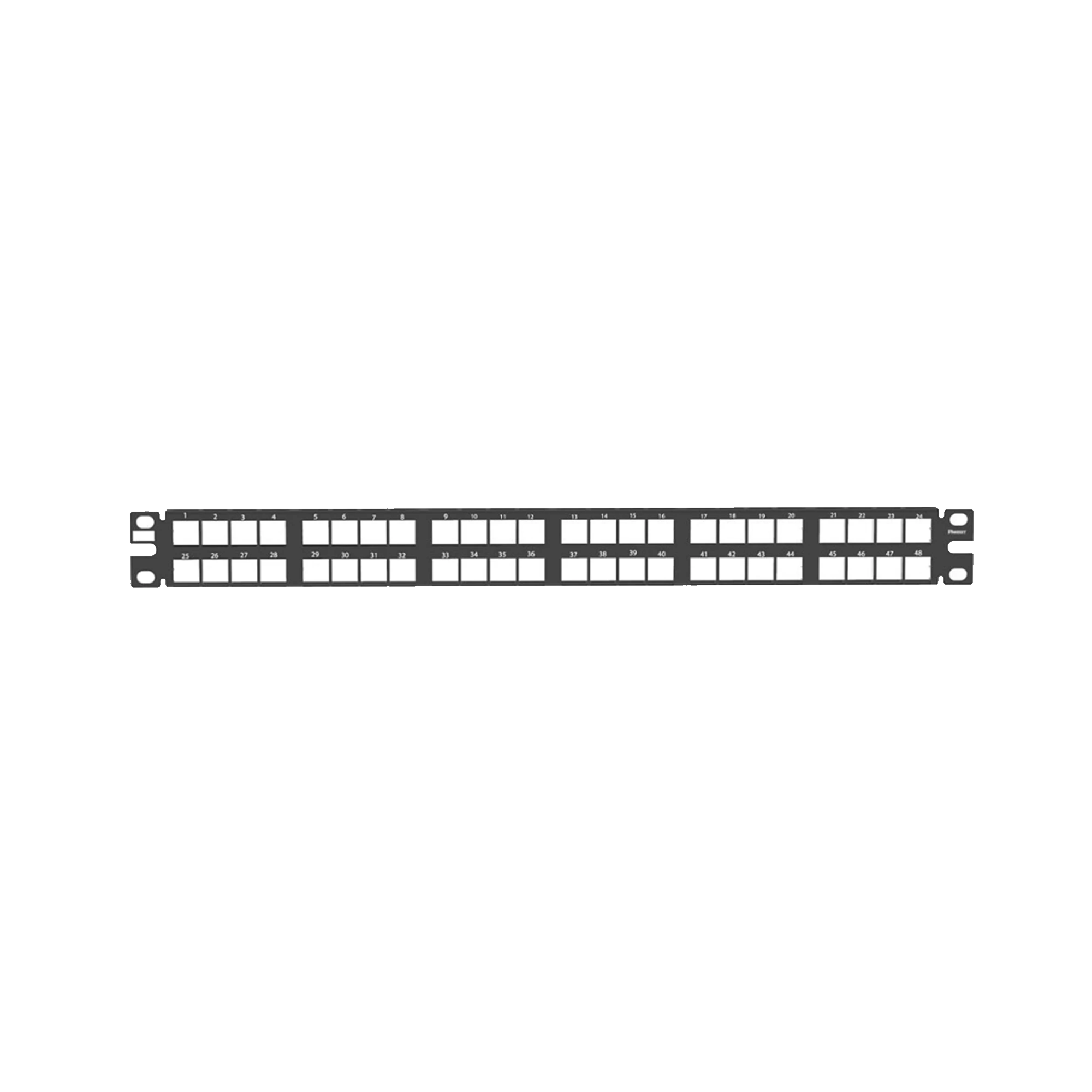 PANEL DE PARCHEO MODULAR DE ALTA DENSIDAD, KEYSTONE (SIN CONECTORES), IDENTIFICACIÓN CON ETIQUETA ADHESIVA, DE 48 PUERTOS EN 1 UR-Patch Panels-PANDUIT-Bsai Seguridad & Controles