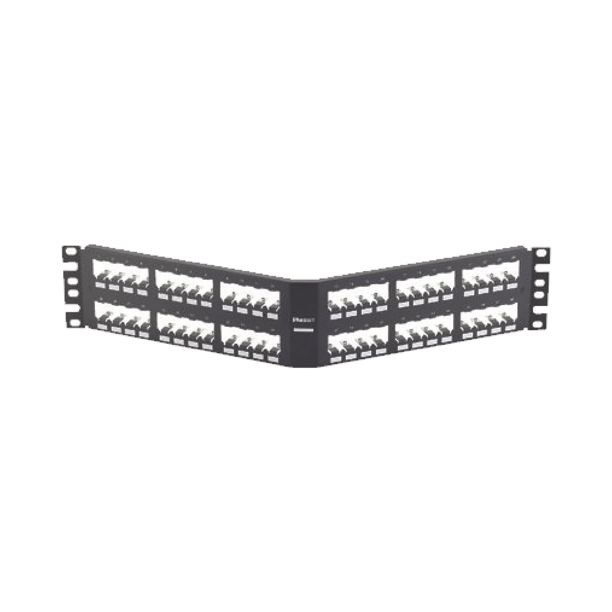 PANEL DE PARCHEO MODULAR MINI-COM (SIN CONECTORES), ANGULADO, TOTALMENTE BLINDADO, DE 48 PUERTOS, 2UR-Patch Panels-PANDUIT-Bsai Seguridad & Controles