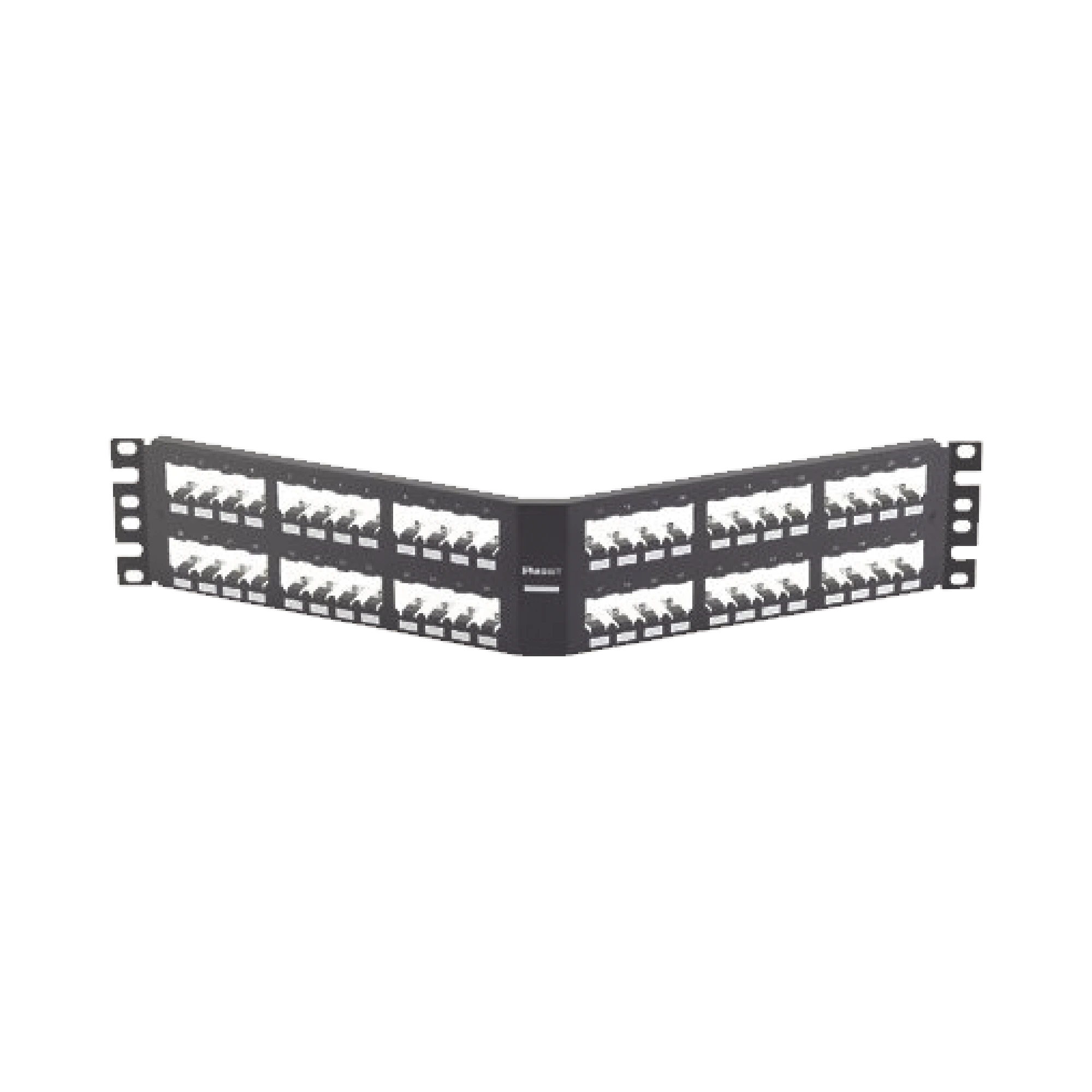 PANEL DE PARCHEO MODULAR MINI-COM (SIN CONECTORES), ANGULADO, TOTALMENTE BLINDADO, DE 48 PUERTOS, 2UR-Patch Panels-PANDUIT-Bsai Seguridad & Controles