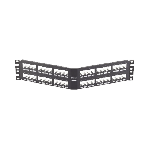 PANEL DE PARCHEO MODULAR MINI-COM (SIN CONECTORES), ANGULADO, TOTALMENTE BLINDADO, DE 48 PUERTOS, 2UR-Patch Panels-PANDUIT-CPA48BLY-Bsai Seguridad & Controles