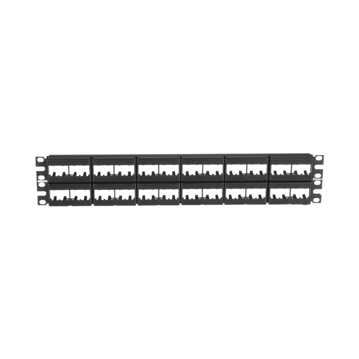 PANEL DE PARCHEO MODULAR MINI-COM (SIN CONECTORES), PLANO, SIN BLINDAJE, DE 48 PUERTOS, 2 UR-Cableado-PANDUIT-CPP48WBLY-Bsai Seguridad & Controles