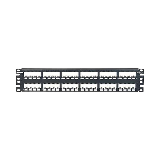 PANEL DE PARCHEO MODULAR MINI-COM (SIN CONECTORES), PLANO, TOTALMENTE BLINDADO, DE 48 PUERTOS, 2UR-Patch Panels-PANDUIT-CP48BLY-Bsai Seguridad & Controles