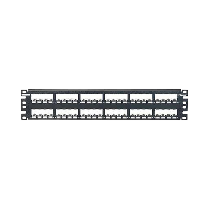 PANEL DE PARCHEO MODULAR MINI-COM (SIN CONECTORES), PLANO, TOTALMENTE BLINDADO, DE 48 PUERTOS, 2UR-Patch Panels-PANDUIT-CP48BLY-Bsai Seguridad & Controles