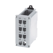 PANEL DE PARCHEO MODULAR PARA COBRE, DE INSTALACIÓN EN RIEL DIN ESTÁNDAR DE 35MM, 8 PUERTOS MINI-COM, COLOR GRIS-Patch Panels-PANDUIT-Bsai Seguridad & Controles