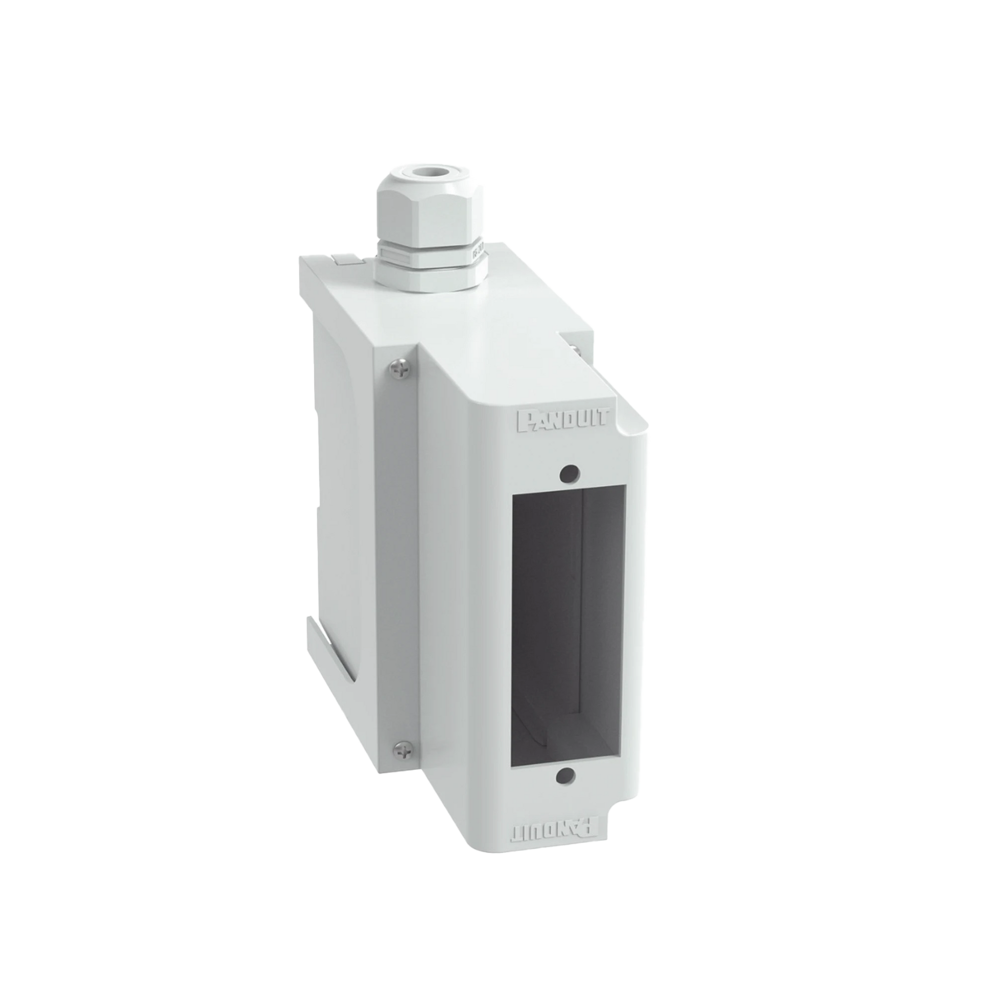 PANEL DE PARCHEO MODULAR PARA FIBRA ÓPTICA, DE INSTALACIÓN EN RIEL DIN ESTÁNDAR DE 35MM, ACEPTA UNA PLACA ACOPLADORA FAP, DE PROFUNDIDAD EXTENDIDA, COLOR GRIS-Fibra Óptica-PANDUIT-Bsai Seguridad & Controles