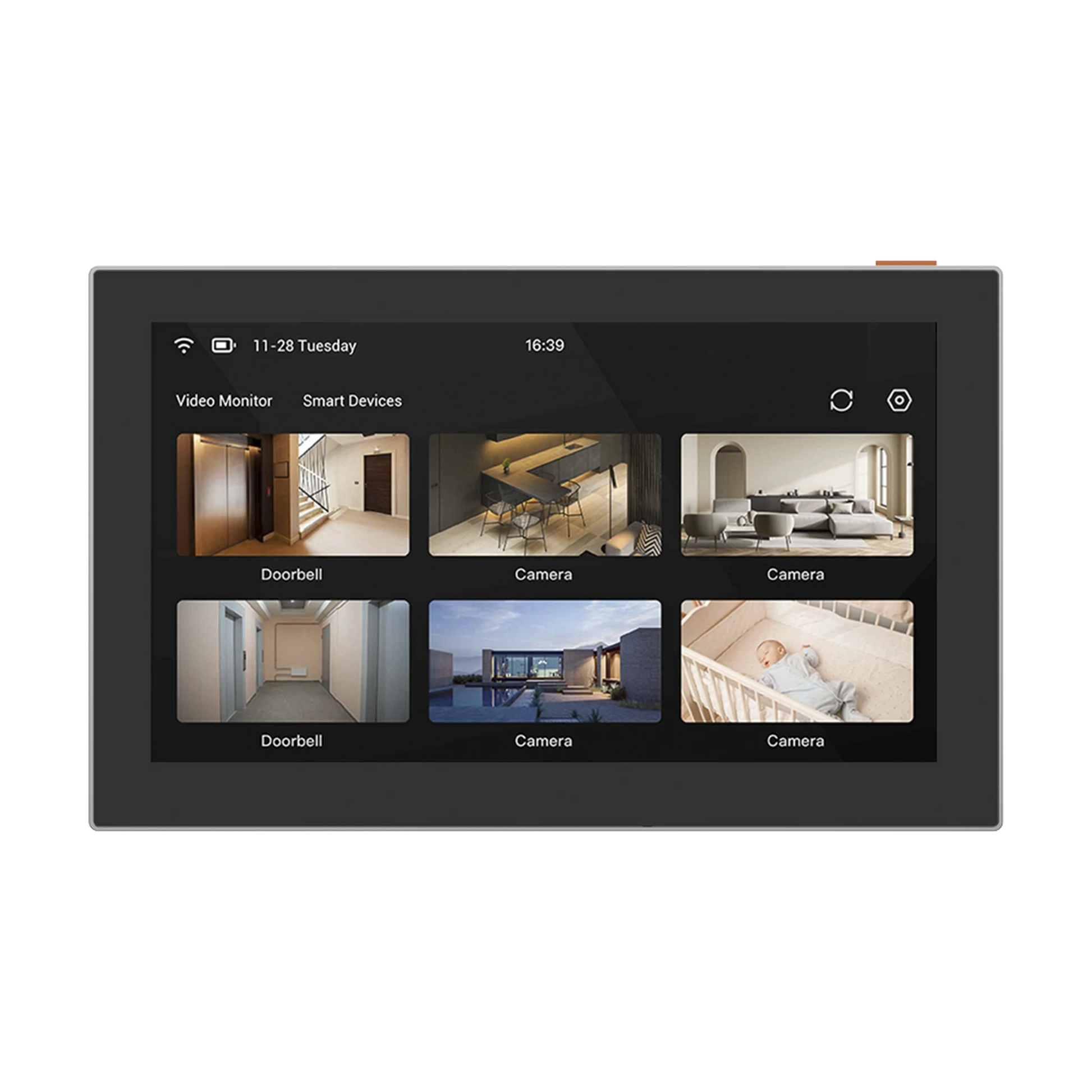 PANTALLA INALÁMBRICA / CON BATERÍA RECARGABLE 4600MAH / WI-FI / IDEAL PARA ESCRITOIO O PARED / VISTA EN VIVO DE CÁMARAS EZVIZ / COMPATIBLE CON VIDEOPORTERO CS-HP7 PARA VER CÁMARA Y APERTURA REMOTA / AUDIO DE DOS VÍAS-Videoporteros e Interfonos-EZVIZ-Bsai Seguridad & Controles