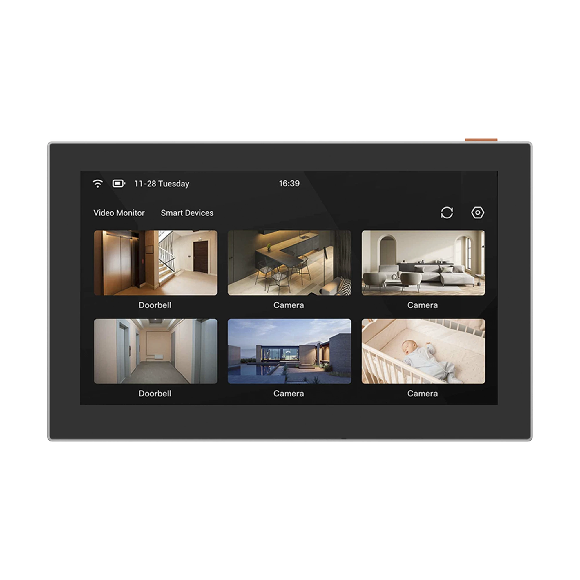 PANTALLA INALÁMBRICA / CON BATERÍA RECARGABLE 4600MAH / WI-FI / IDEAL PARA ESCRITOIO O PARED / VISTA EN VIVO DE CÁMARAS EZVIZ / COMPATIBLE CON VIDEOPORTERO CS-HP7 PARA VER CÁMARA Y APERTURA REMOTA / AUDIO DE DOS VÍAS-Videoporteros e Interfonos-EZVIZ-Bsai Seguridad & Controles