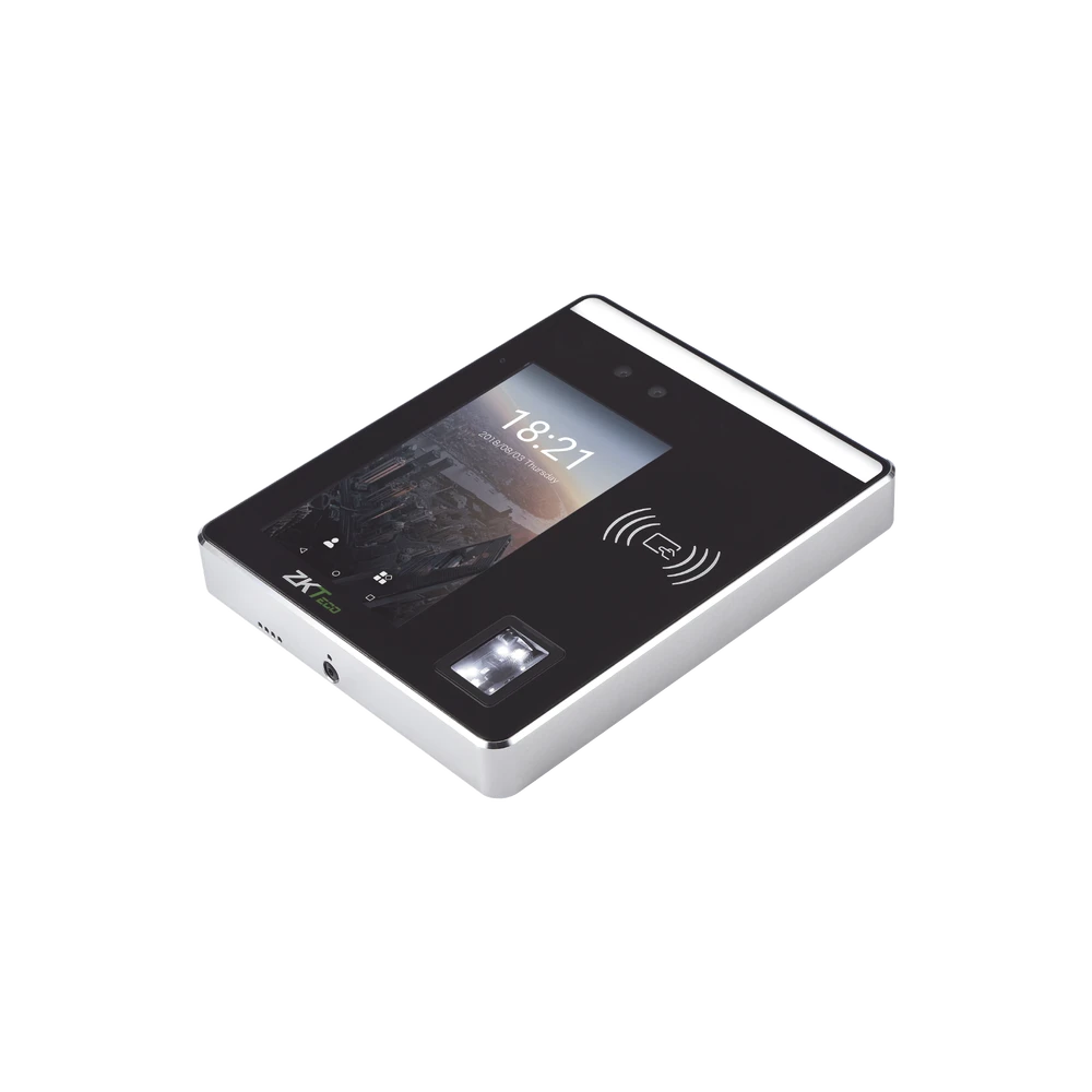 TERMINAL DE RECONOCIMIENTO FACIAL DE ALTA VELOCIDAD 6,000 ROSTROS / 10,000 HUELLAS / TARJETA DE PROXIMIDAD / PANTALLA TÁCTIL DE 5 PULGADAS-Acceso SIN CONTACTO-ZKTECO-Bsai Seguridad & Controles
