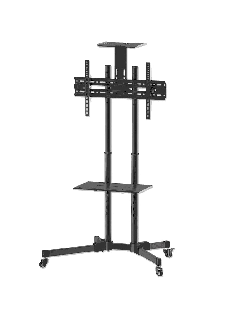 MANHATTAN 461238 - SOPORTE PARA TV / DE PISO, TIPO CARRITO, / DE ACERO, CON INCLINACIÓN / PANTALLAS PLANAS DE 37" A 70" DE MÁXIMO 50 KG-Soportes y Bases-MANHATTAN-Bsai Seguridad & Controles