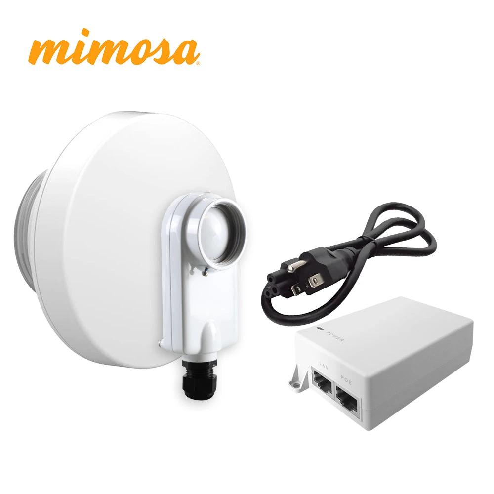 PAQUETE C5XN12PAQ INTEGRADO POR RADIO C5X IP67 / ANTENA N5X12 / INYECTOR POE 24V 12W Y CABLE DE CORRIENTE-Enlaces-MIMOSA-Bsai Seguridad & Controles
