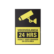 ETIQUETA DE VIDEOVIGILANCIA EN VINIL ADHESIVO MATE / PAQUETE CON 10-Accesorios Videovigilancia-SYSCOM-Bsai Seguridad & Controles