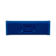 PAQUETE DE 100 ICONOS DE DATOS DE INSTALACIÓN A PRESIÓN, PARA JACKS MINI-COM DE PANDUIT, DE PLÁSTICO, COLOR AZUL-Jacks / Plugs-PANDUIT-Bsai Seguridad & Controles