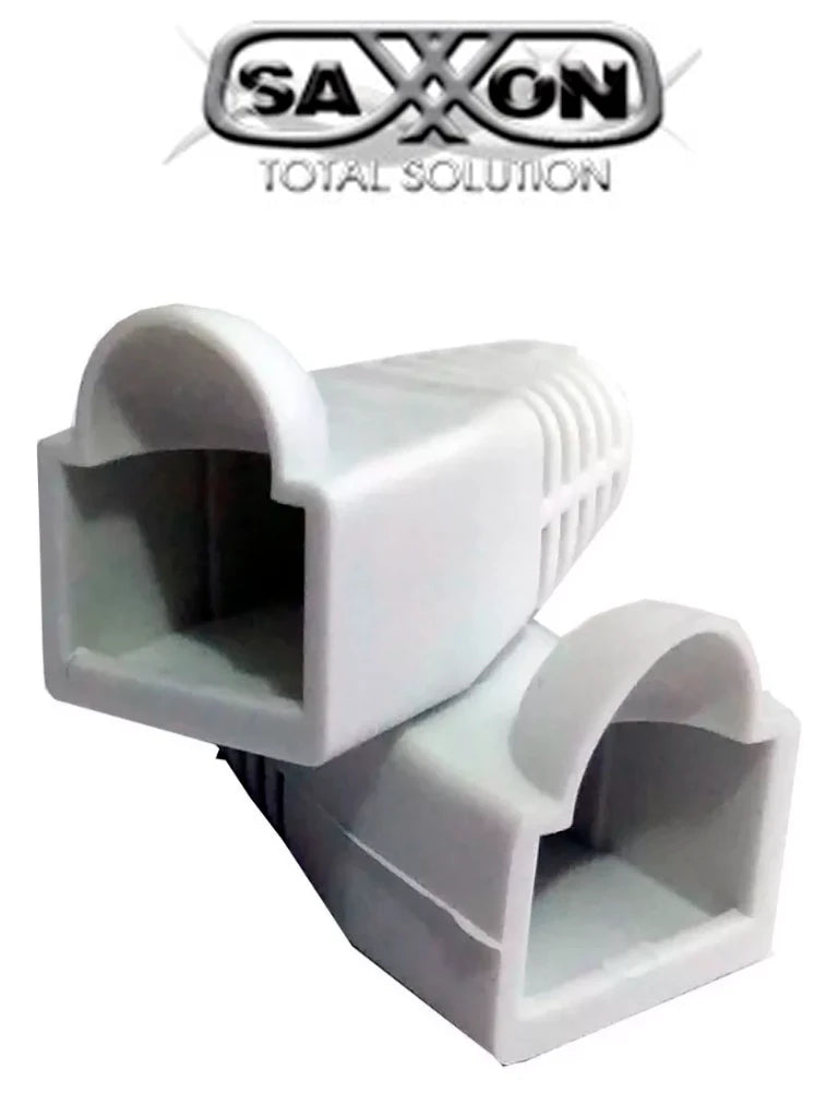 SAXXON S902A3 - BOTA PARA CONECTOR PLUG RJ45 CATEGORÍA 5E/ COLOR BLANCO/ PAQUETE DE 100 PIEZAS-Jacks y Plugs-SAXXON-Bsai Seguridad & Controles