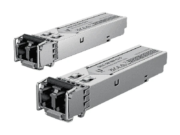 UBIQUITI UACC-OM-MM-1G-D-2- UFIBER MÓDULO SFP 1.25G/ TRANSCEPTOR MINIGIBIC MULTIMODO 1.25 GBPS/ DISTANCIA DE CONEXIÓN HASTA 550M/ CONECTORES LC/ PAQUETE DE 2 PIEZAS-Transceptores de Fibra-UBIQUITI-Bsai Seguridad & Controles
