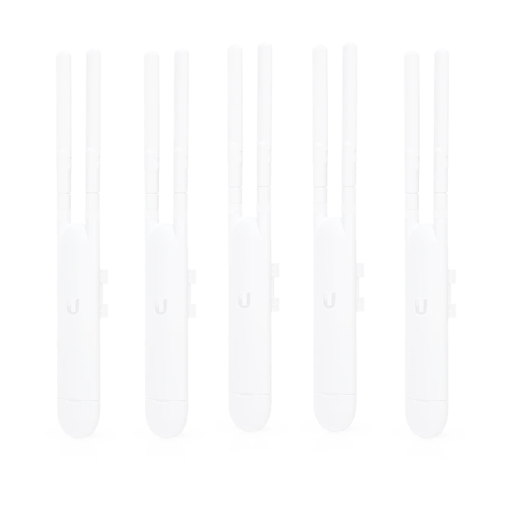 PAQUETE DE 5 ACCESS POINT UNIFI DOBLE BANDA PARA EXTERIOR, ANTENAS DESMONTABLES 360° , 802.11AC MIMO 2X2, HASTA 100 USUARIOS POR EQUIPO. 802.3AF, SIN POE´S-Redes WiFi-UBIQUITI-Bsai Seguridad & Controles