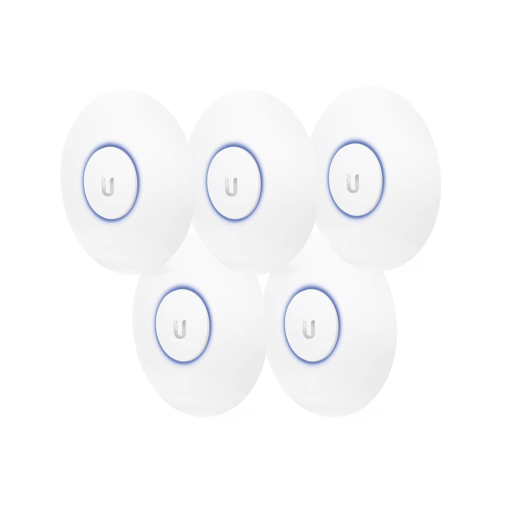 PAQUETE DE 5 ACCESS POINT UNIFI, DOBLE BANDA 802.11AC, MIMO 2X2, SOPORTA 100 CLIENTES, HASTA 867 MBPS, PARA INTERIOR, POE 802.3AF-Redes WiFi-UBIQUITI-Bsai Seguridad & Controles