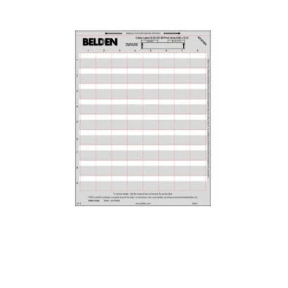 PAQUETE DE ETIQUETAS BELDEN AX107694 (0,20 DE) 25 HOJAS ÁREA DE IMPRESIÓN 0.98 X 0.32IN 72 PZA POR HOJA-Cableado Estructurado-BELDEN-Bsai Seguridad & Controles