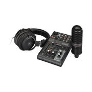 PAQUETE PARA LIVE STREAMING | MEZCLADOR DE STREAMING EN VIVO DE 3 CANALES | MICRÓFONO DE CONDENSADOR CON CALIDAD DE ESTUDIO | AURICULARES CON CALIDAD DE ESTUDIO-Megafonia y Audioevacuacion-YAMAHA-Bsai Seguridad & Controles