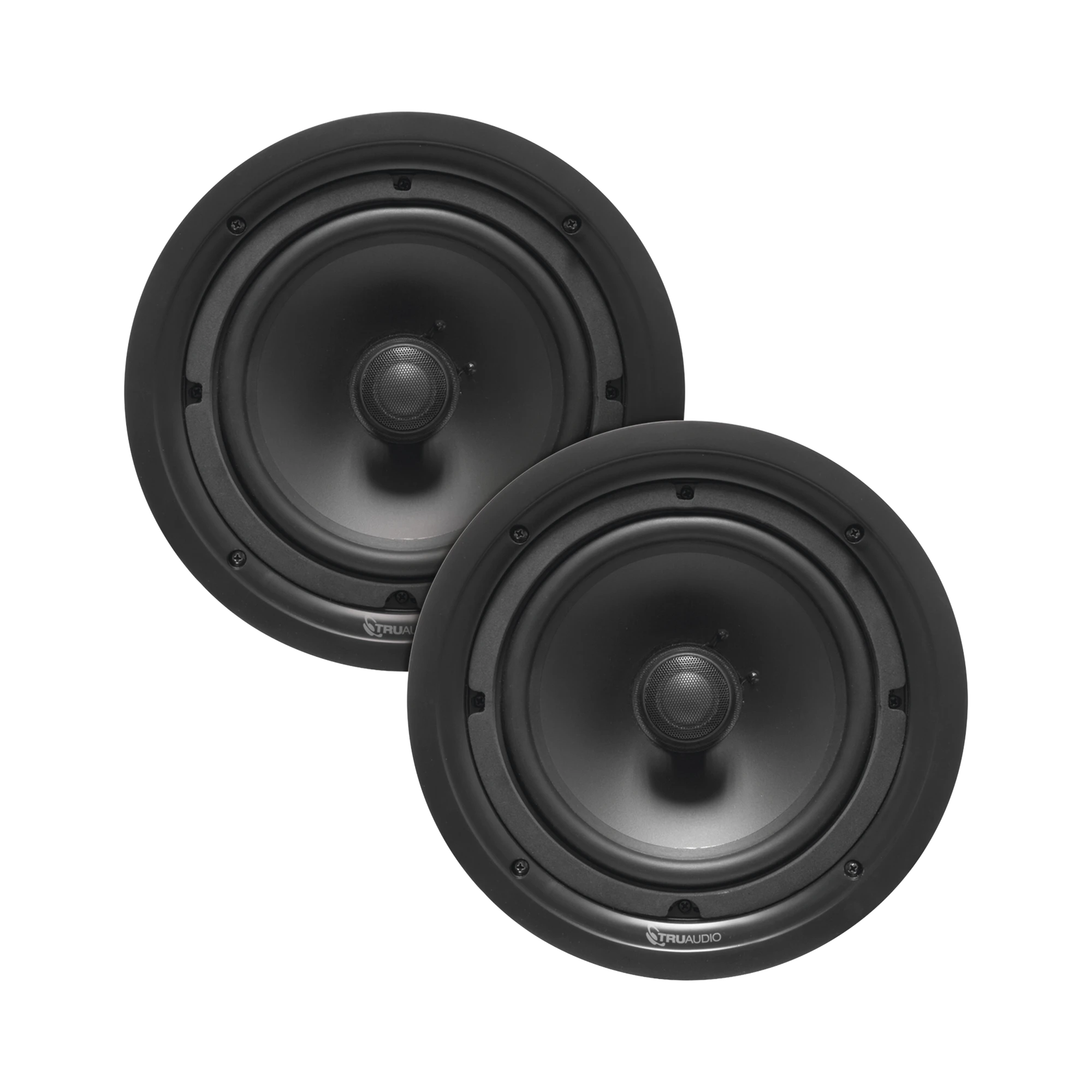 PAR DE ALTAVOCES DE TECHO PHANTOM DE 2 VIAS, WOOFER DE POLIETILENO INYECTADO DE 6.5IN, TWEETER GIRATORIO DE 1IN, 5-90 WATTS 8 OHMS-Audio, Video y Voceo-TRUAUDIO-Bsai Seguridad & Controles